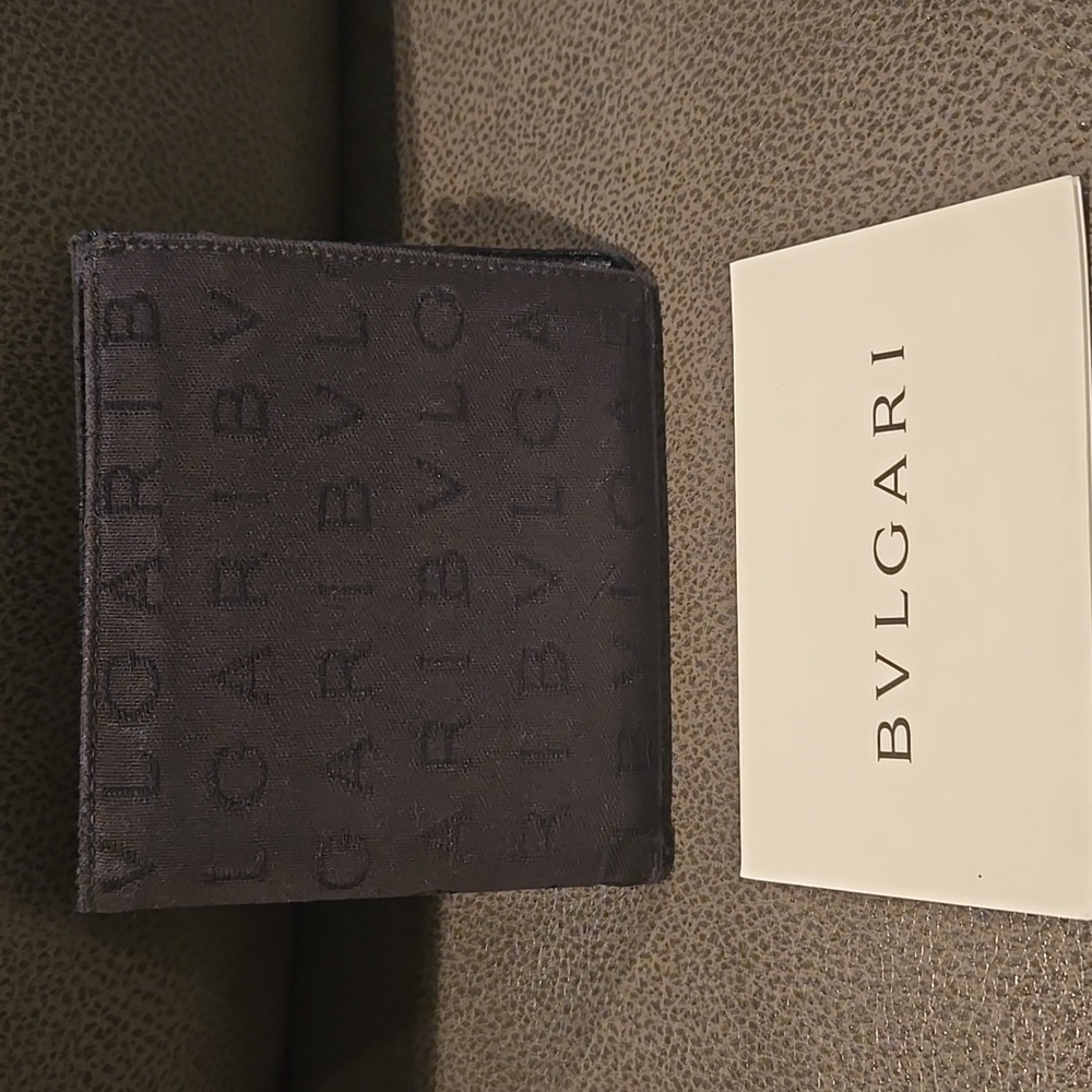 BVLGARI Monogram Wallet Gray And Black
